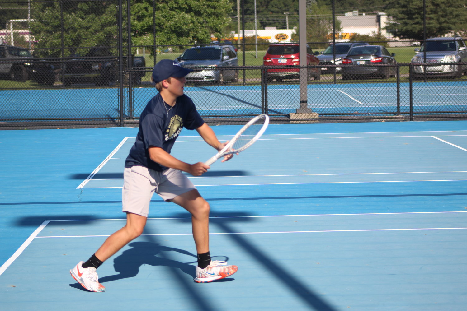 Noah Armstrong won a decisive three set match at 3 singles for Fountain Central which helped them defeat Crawfordsville 3-2 in their season opener.